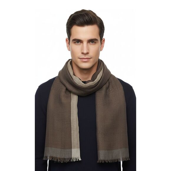 Lanvin Other - Lanvin Linen-Cotton Blend Scarf – Lightweight Brown Wrap,  Breathable Design